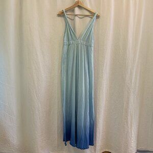 Organic Cotton Blue Ombré Maxi Dress